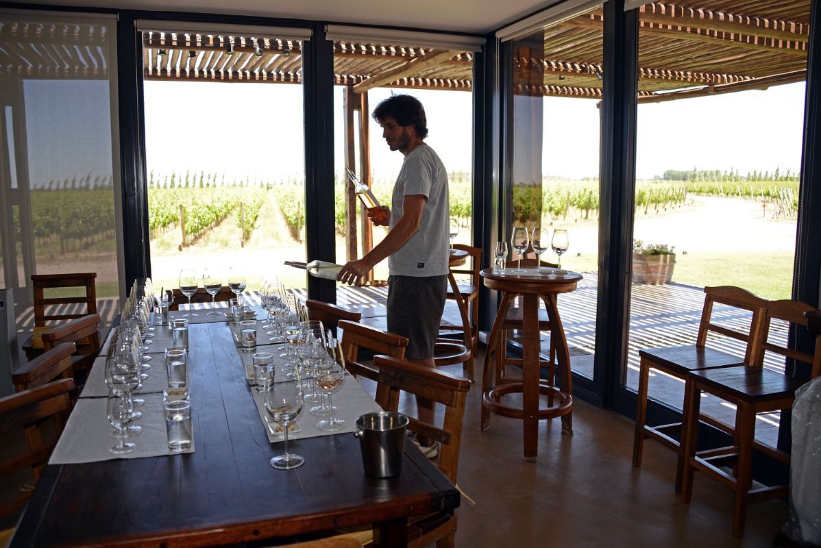 08-08 Pouring Our Wine At Caellum Winery On Our Lujan de Cuyo Wine Tour Near Mendoza